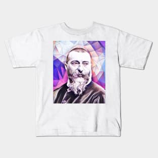 Jean-Baptiste Alphonse Karr Pink Portrait | Jean-Baptiste Alphonse Karr Artwork 8 Kids T-Shirt